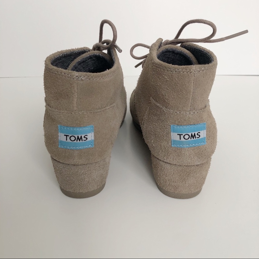 Toms Suede Wedge Booties - Picture 5 of 7